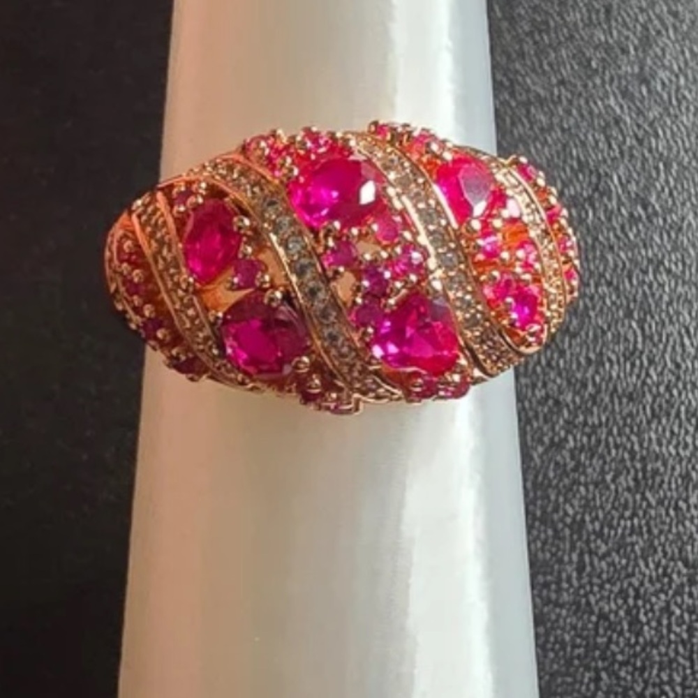 Bomb Party Ruby Ring - Infinite Love & Hope Rose Gold Plated